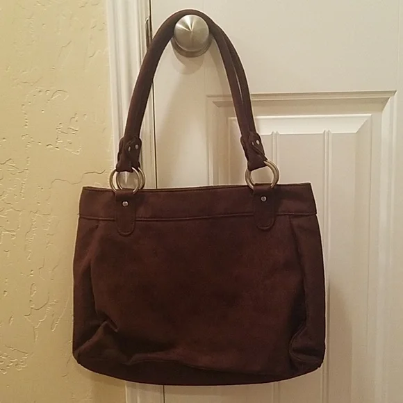 Brand new chocolate suede Roxy purse - Picture 2 of 3
